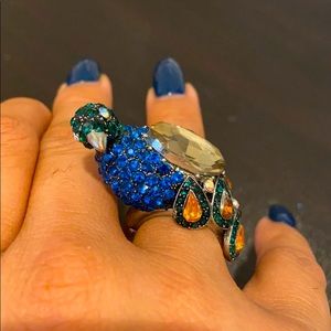 Swarovski peacock ring